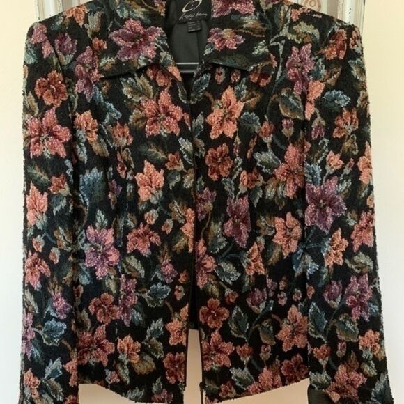 Tapestry TAFFETA WOMAN  Made In FRANCE GREEN ROSE PINK SET - Picture 1 of 16